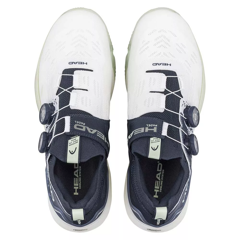 Chaussures Head Motion Pro 1.5 BOA Padel Blanc / Bleu marine