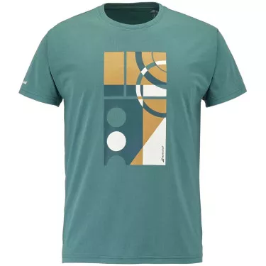 T-Shirt Babolat Exercise Message Vert
