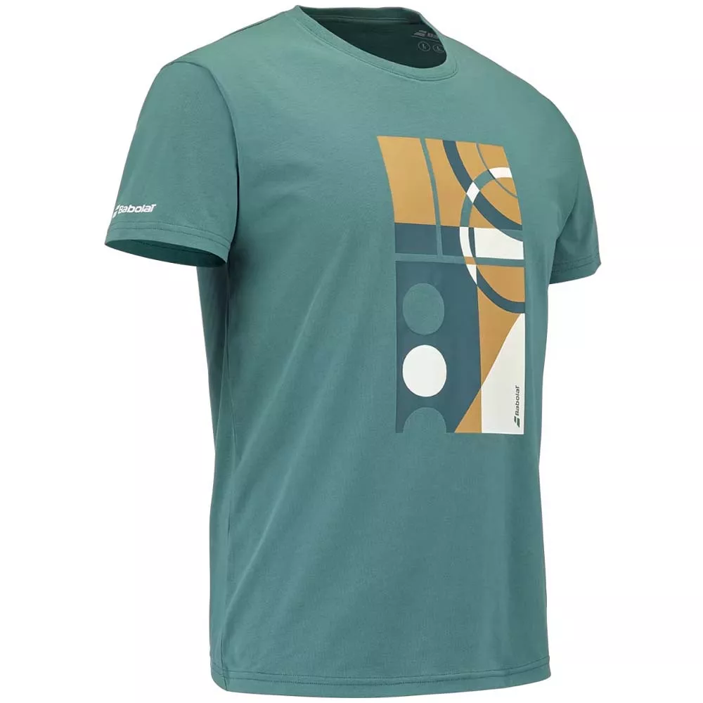 T-Shirt Babolat Exercise Message Vert