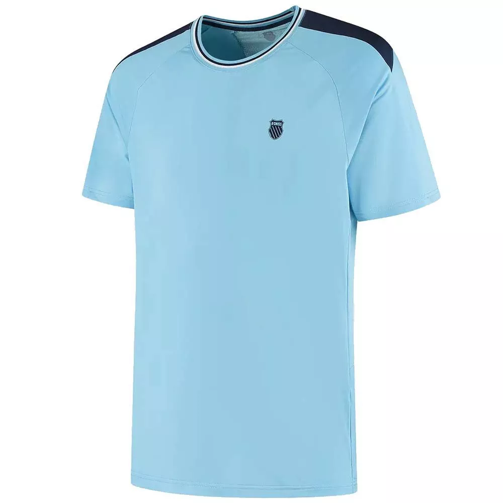 T-Shirt K-Swiss Hypercourt Mesh Crew 5 Bleu