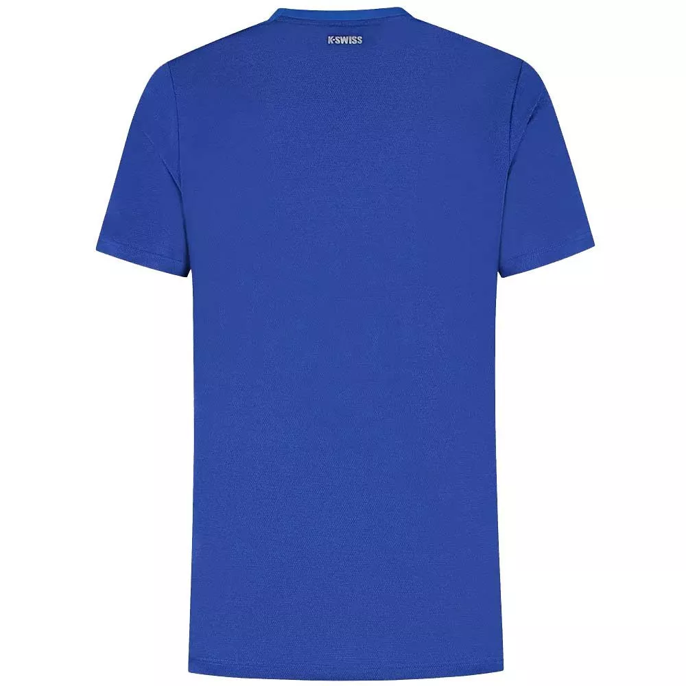 T-Shirt K-Swiss Hypercourt Tee Jacquard Bleu