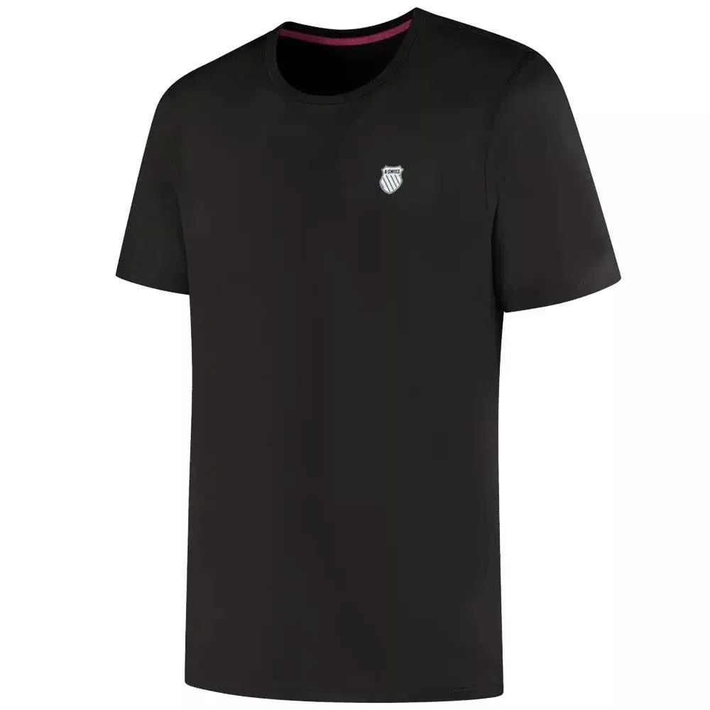 T-Shirt K-Swiss Hypercourt Tee Jacquard Noir