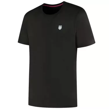 T-Shirt K-Swiss Hypercourt Tee Jacquard Noir