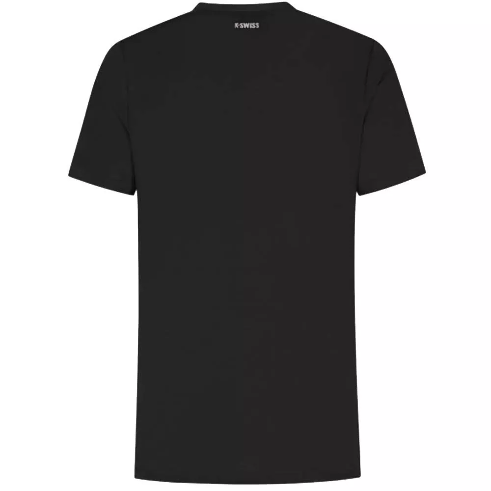 T-Shirt K-Swiss Hypercourt Tee Jacquard Noir