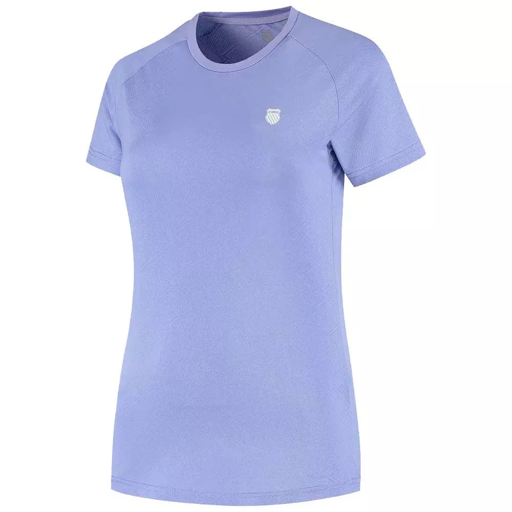 T-Shirt K-Swiss Hypercourt Crew Tee Jacquard Femme Violet