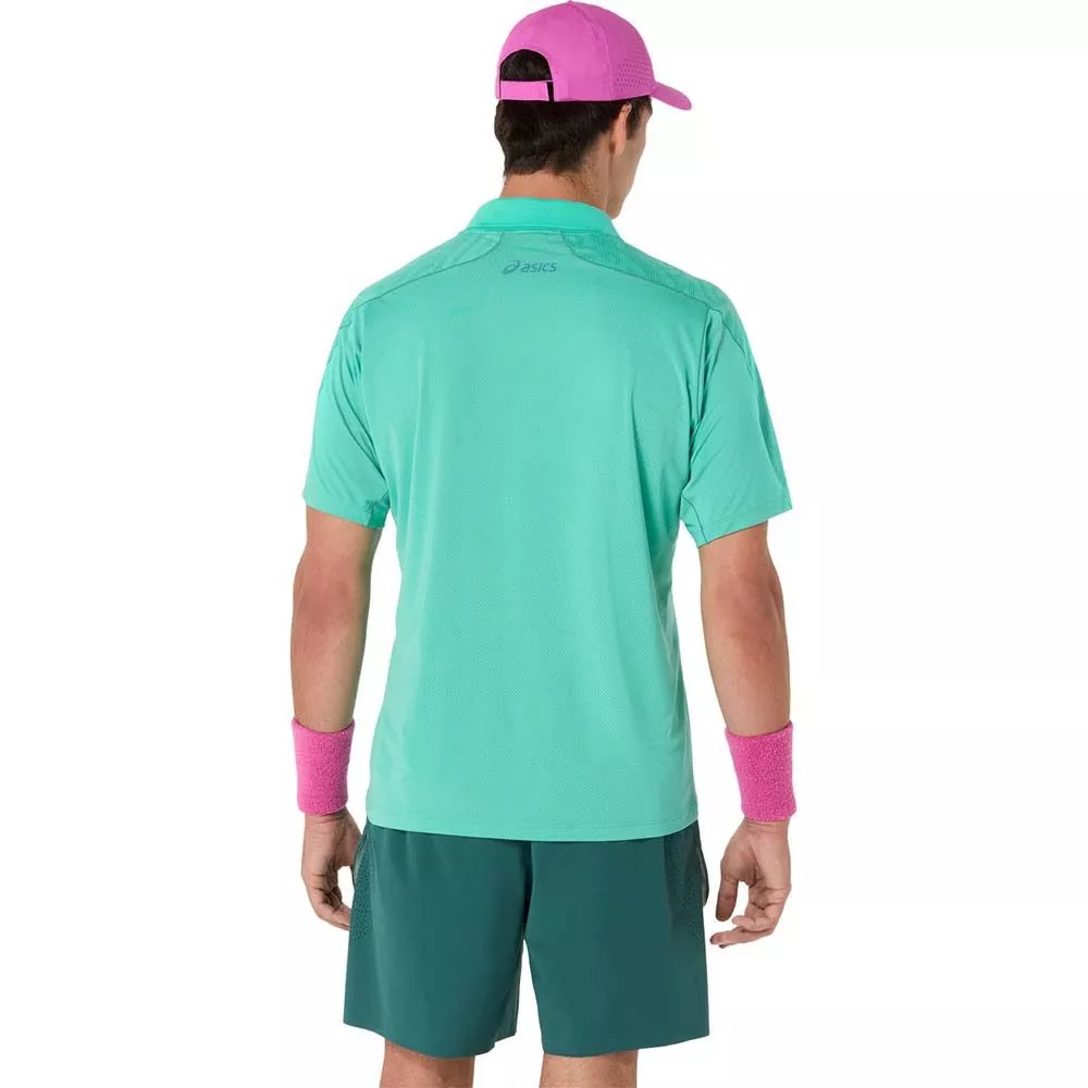 Polo Asics Match Jacquard SS Vert