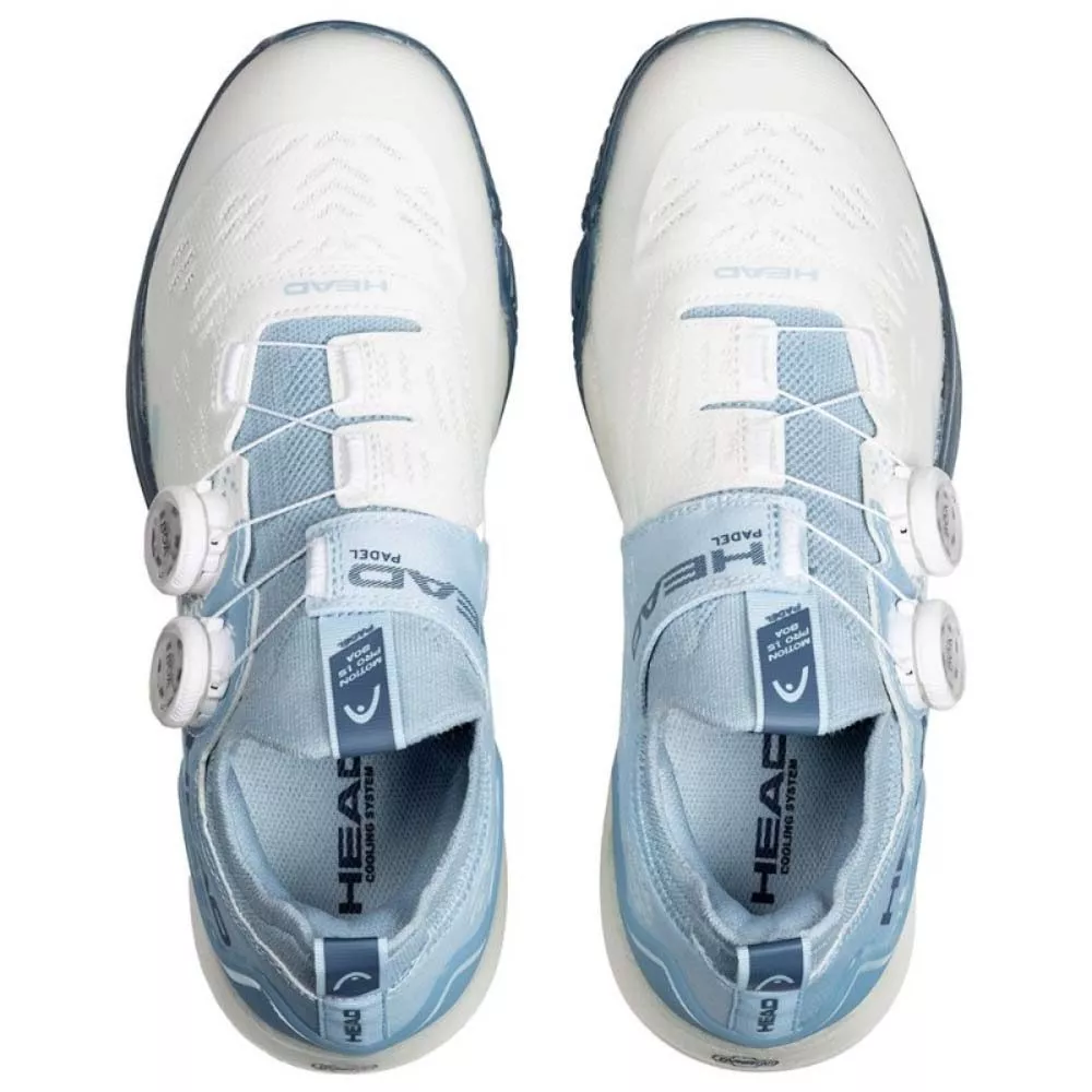 Chaussures Head Motion Pro 1.5 BOA Padel Blanc / Bleu gris