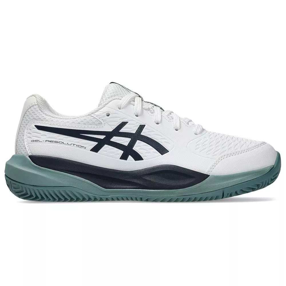 Chaussures Asics Gel Resolution X GS Clay Junior Blanc / Bleu nuit