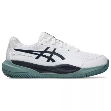 Chaussures Asics Gel Resolution X GS Clay Junior Blanc / Bleu nuit