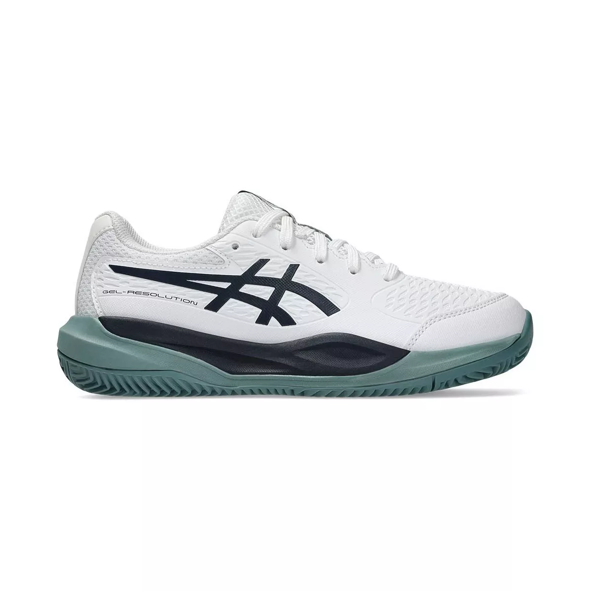 Chaussures Asics Gel Resolution X GS Clay Junior Blanc / Bleu nuit