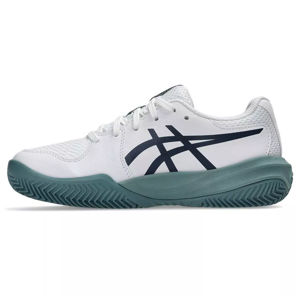 Chaussures Asics Gel Resolution X GS Clay Junior Blanc / Bleu nuit