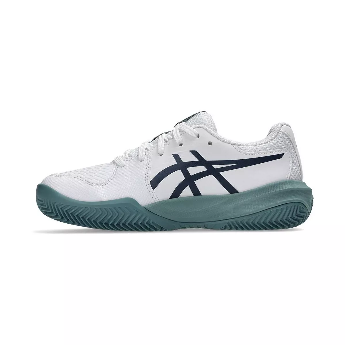 Chaussures Asics Gel Resolution X GS Clay Junior Blanc / Bleu nuit