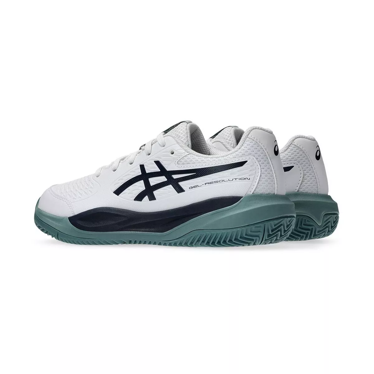 Chaussures Asics Gel Resolution X GS Clay Junior Blanc / Bleu nuit