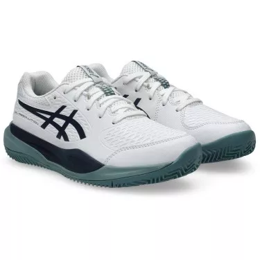 Chaussures Asics Gel Resolution X GS Clay Junior Blanc / Bleu nuit
