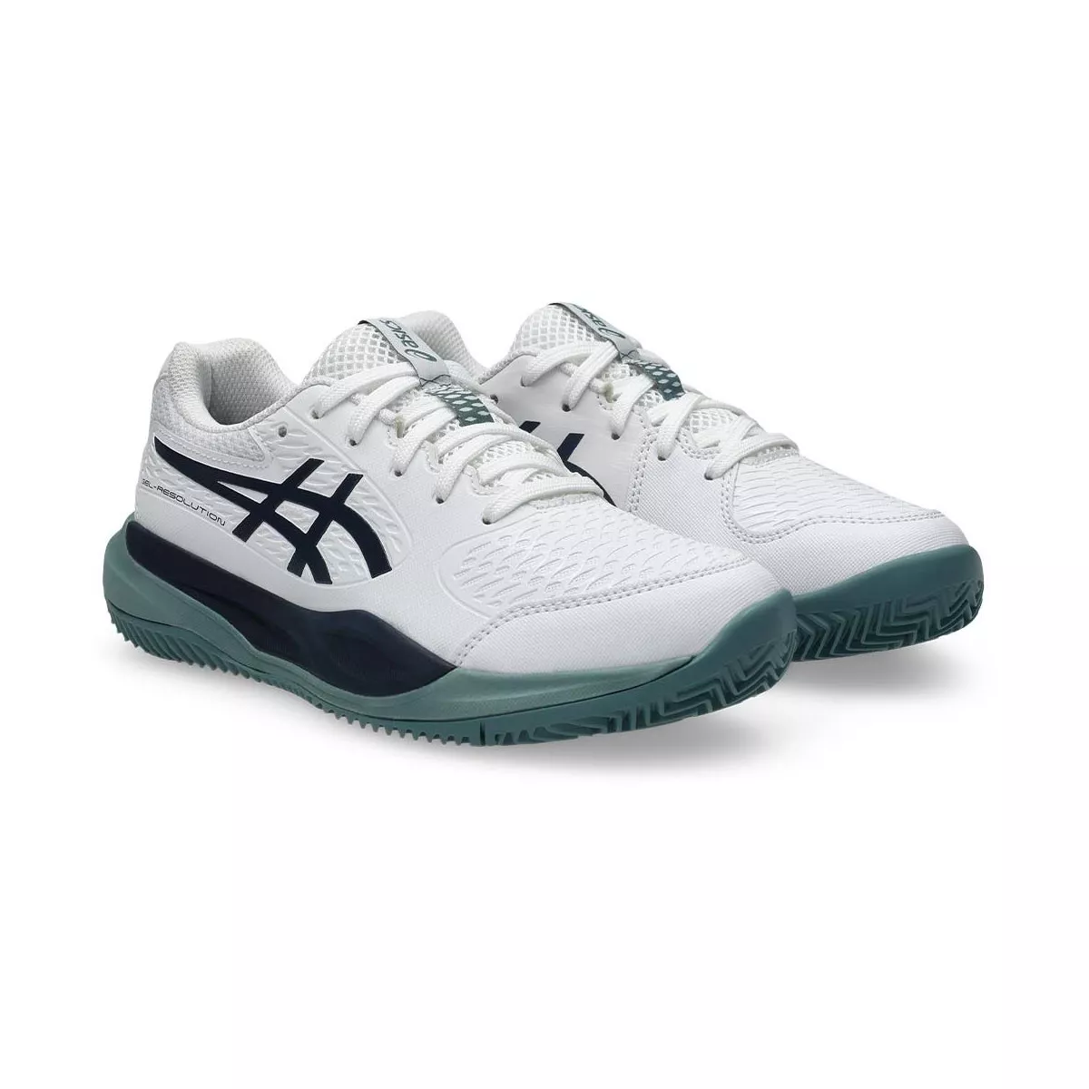 Chaussures Asics Gel Resolution X GS Clay Junior Blanc / Bleu nuit