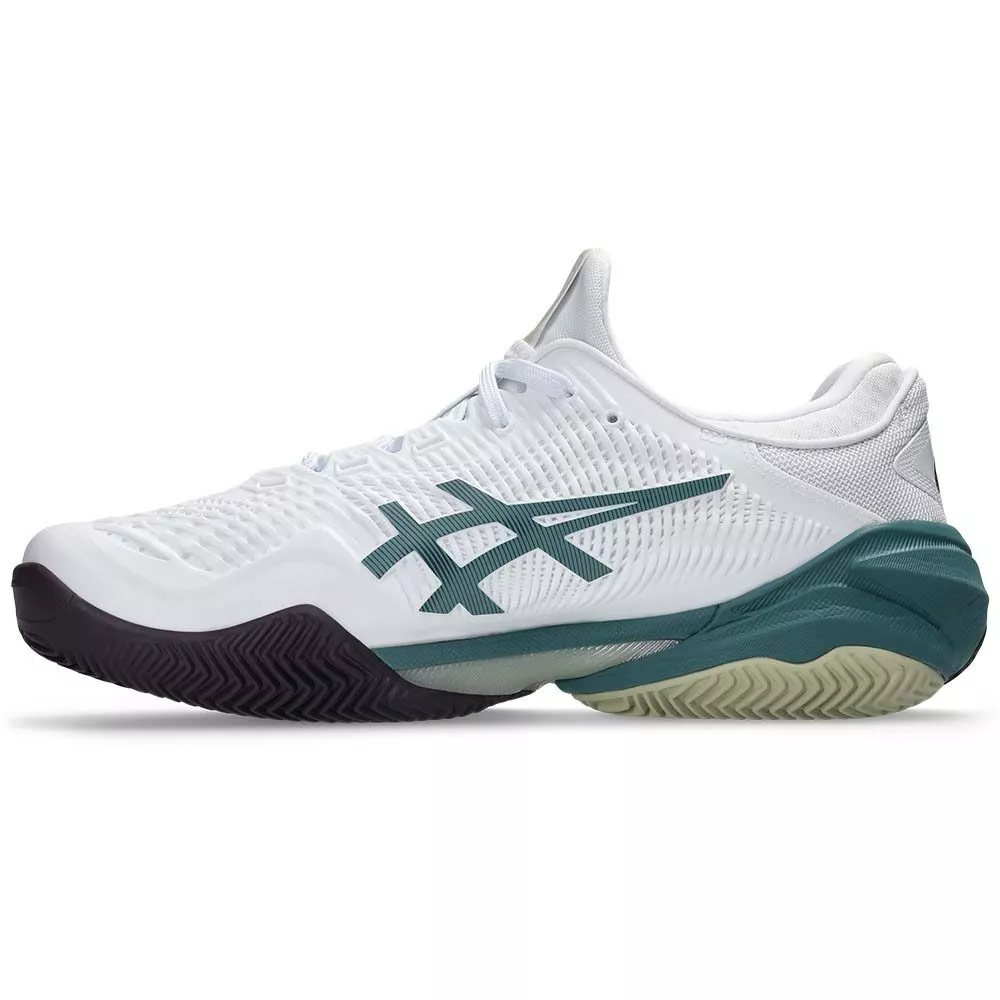 Chaussures Asics Gel Court FF 3 Clay Blanc / Vert
