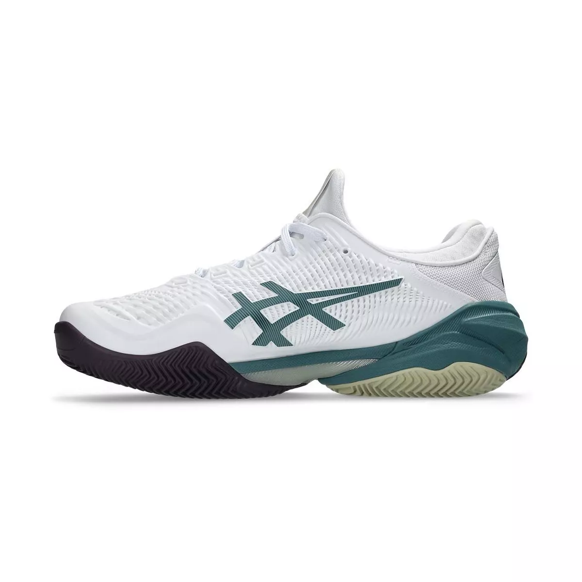 Chaussures Asics Gel Court FF 3 Clay Blanc / Vert