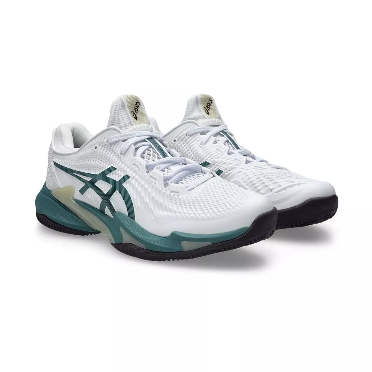 Chaussures Asics Gel Court FF 3 Clay Blanc / Vert