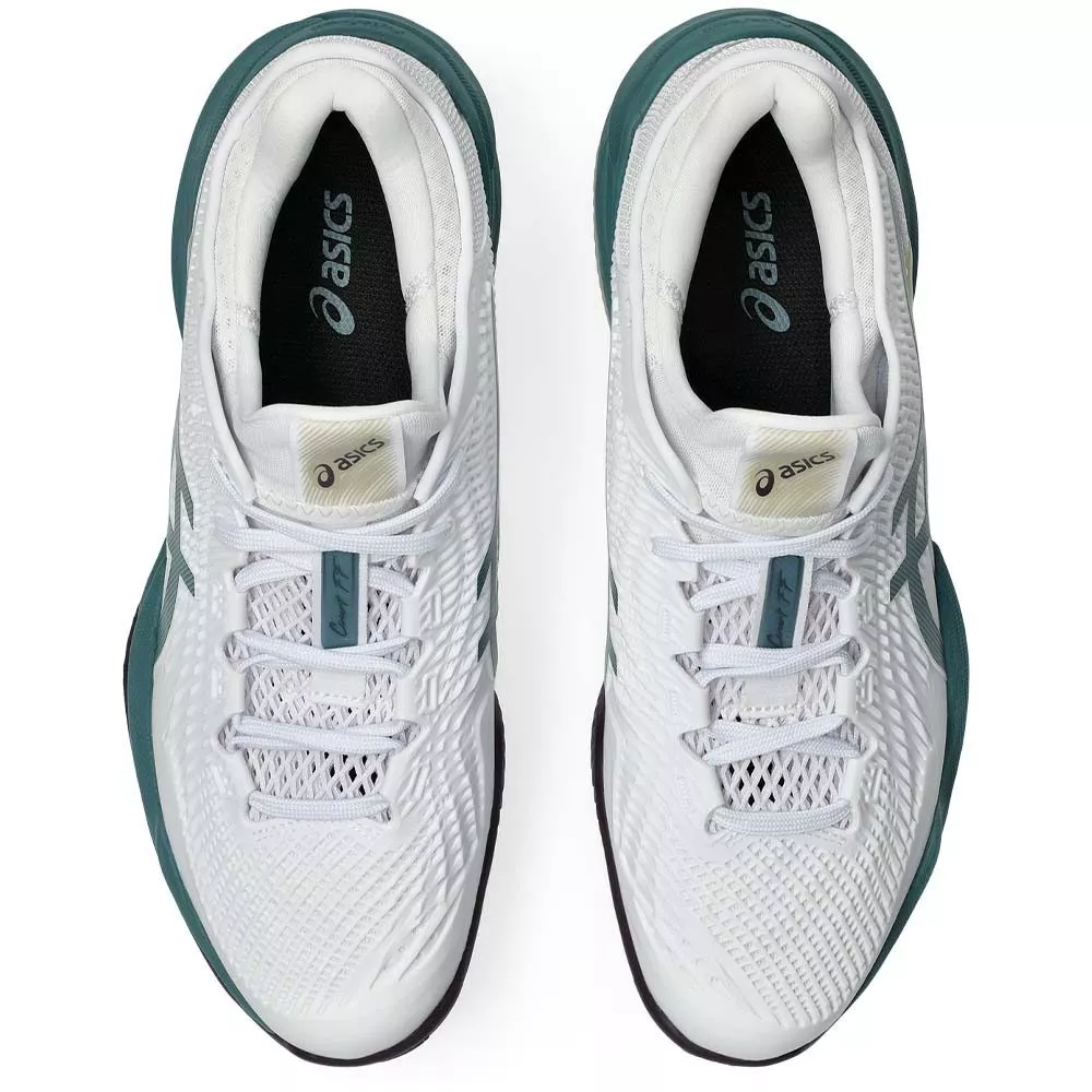 Chaussures Asics Gel Court FF 3 Clay Blanc / Vert