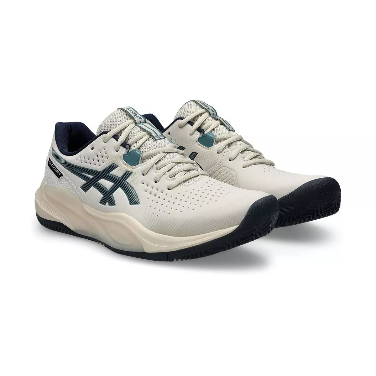 Chaussures Asics Gel Challenger 15 Clay Beige / Bleu nuit