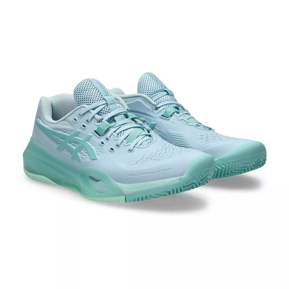 Chaussures Asics Gel Resolution X Clay Femme Bleu pastel / Vert