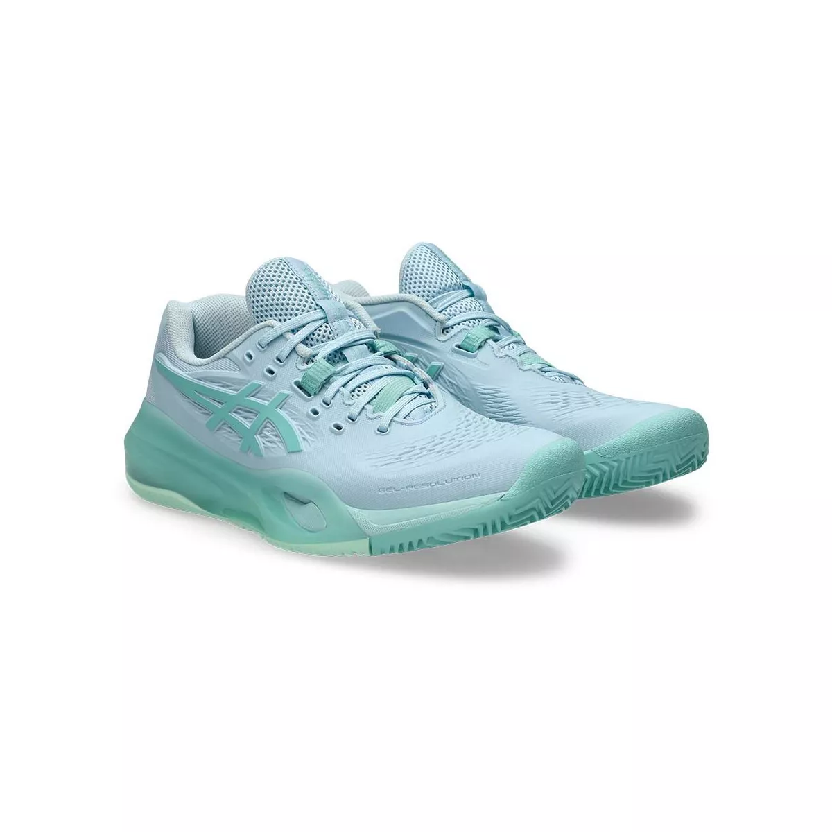 Chaussures Asics Gel Resolution X Clay Femme Bleu pastel / Vert