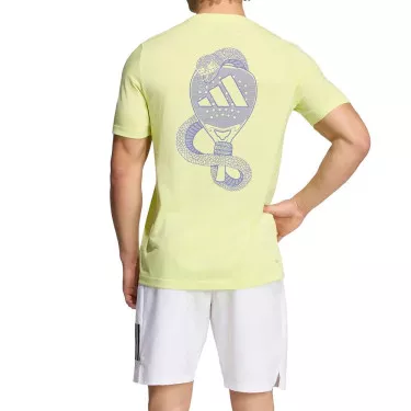 T-Shirt Adidas Padel Graphique Jaune