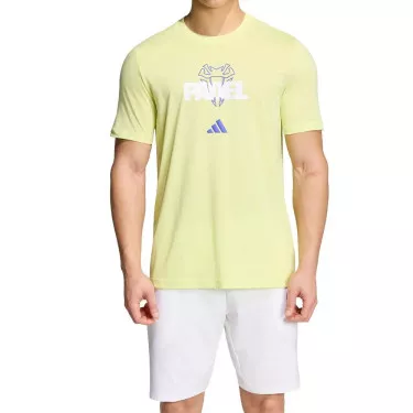T-Shirt Adidas Padel Graphique Jaune