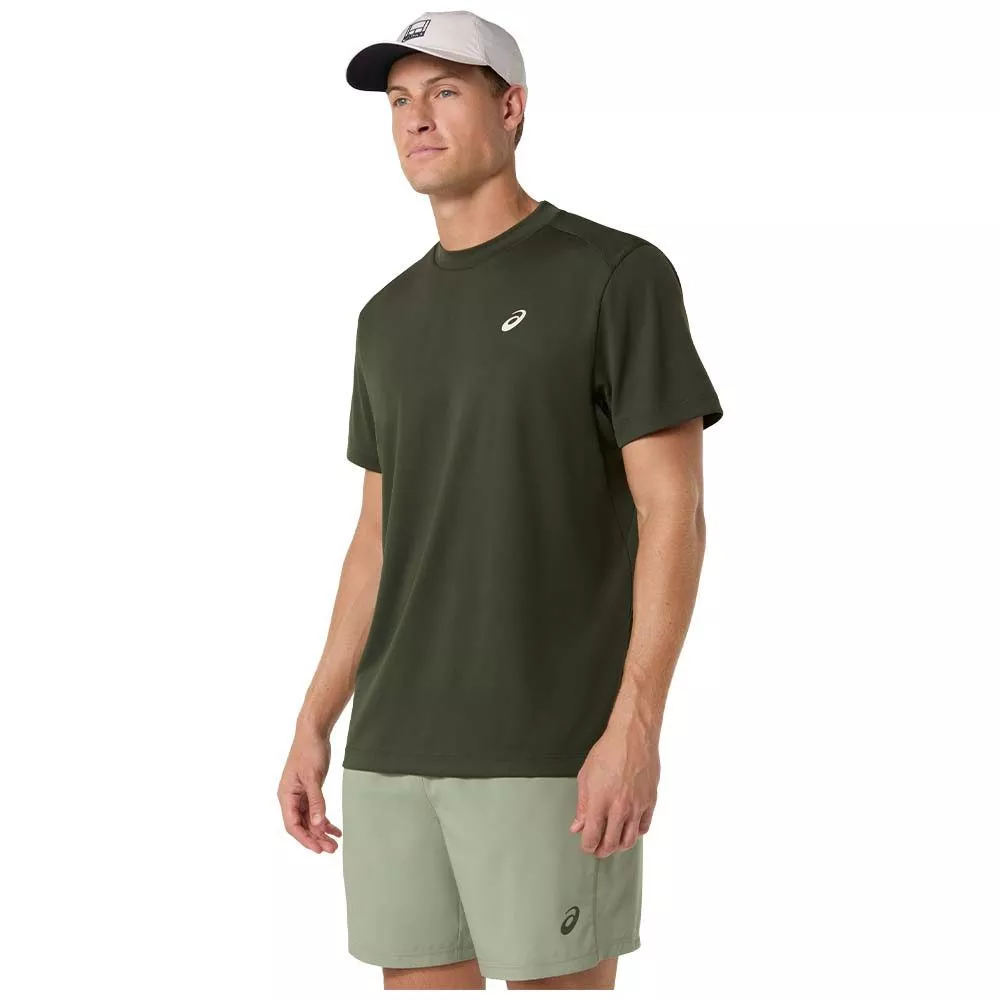 T-Shirt Asics Court SS Vert khaki