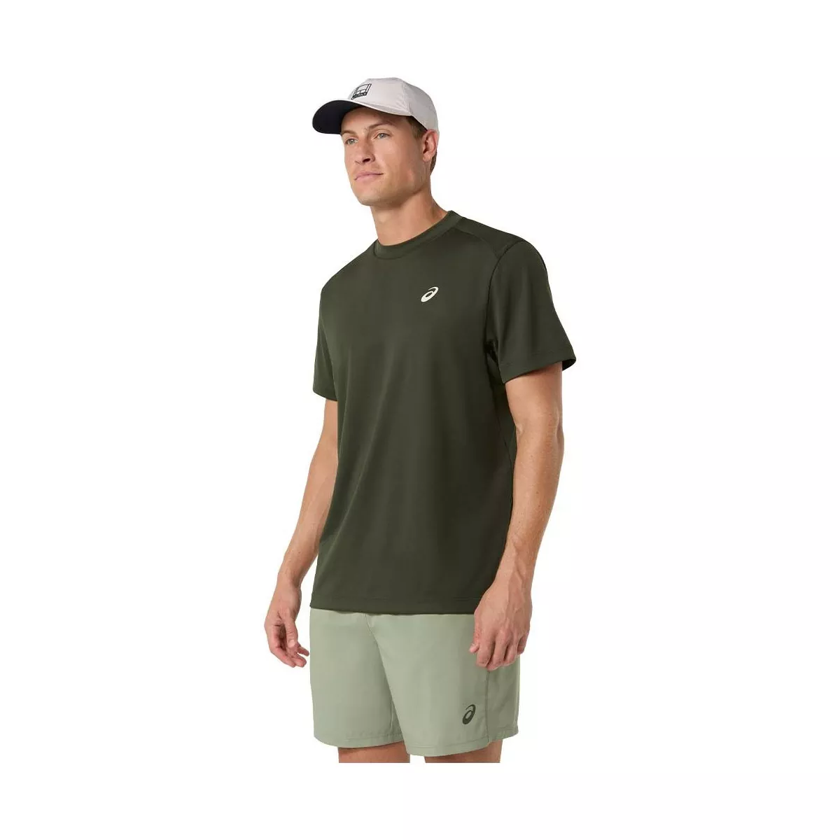 T-Shirt Asics Court SS Vert khaki