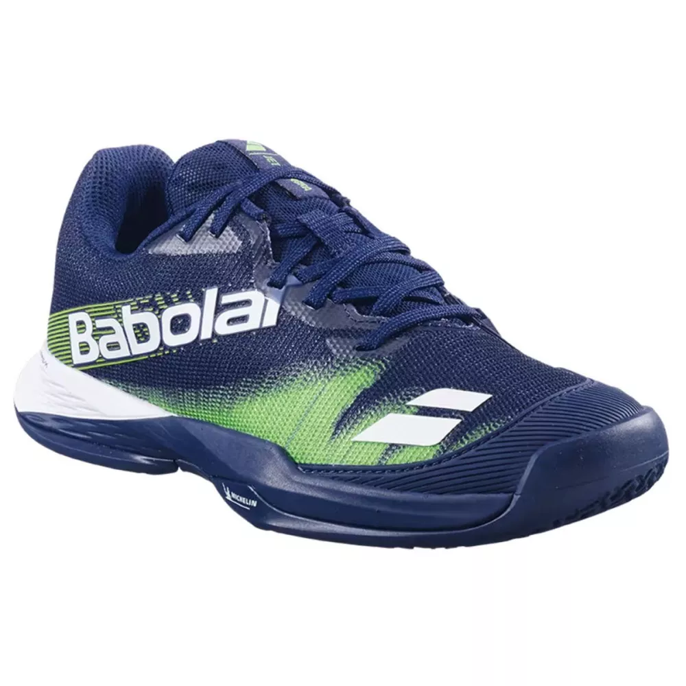 Chaussures Babolat Jet Premura 2 Junior Bleu Foncé / Vert Flash