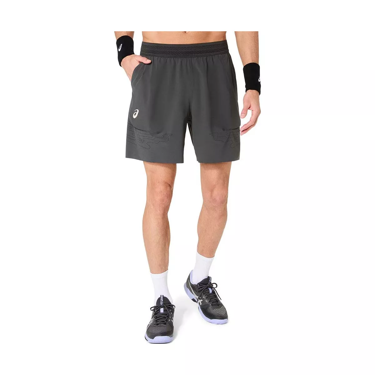 Short Asics Match Laser Cut Gris