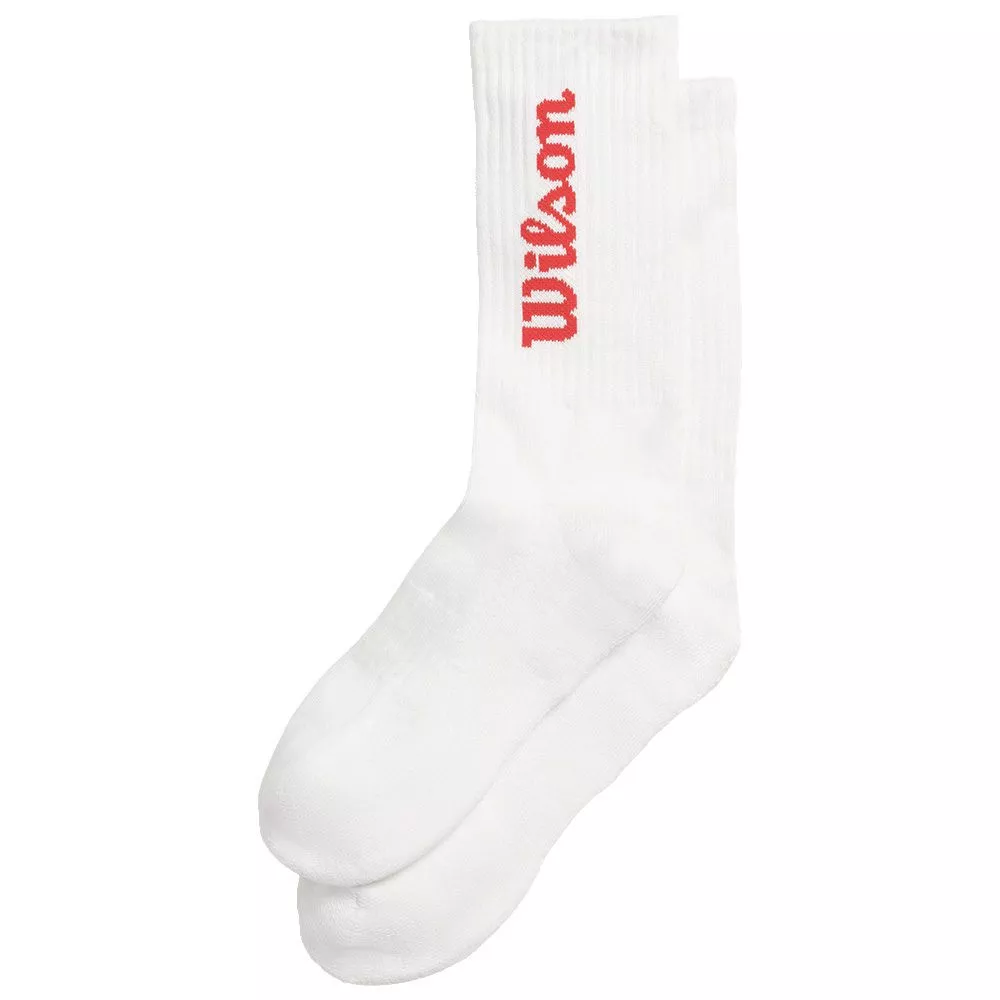 Chaussettes Wilson Crew Logo Blanc / Rouge