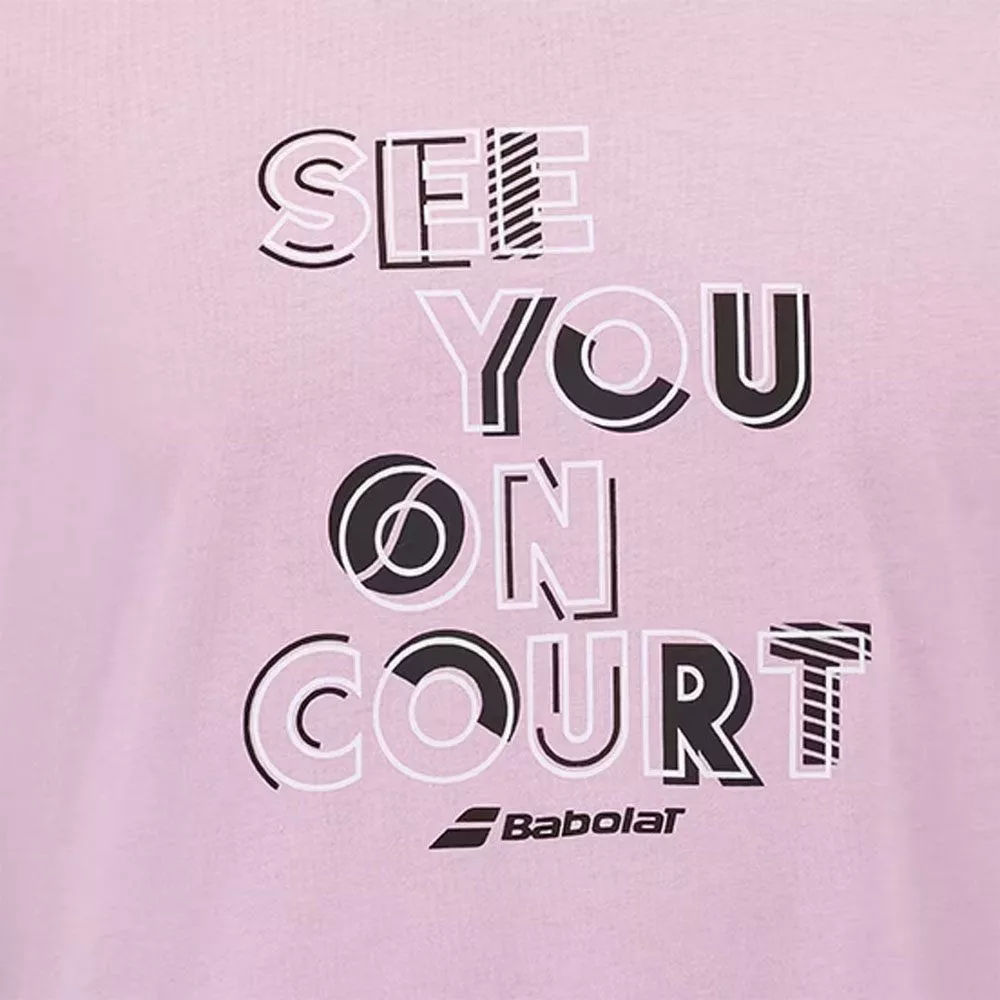 T-Shirt Babolat Exercise Message Rose