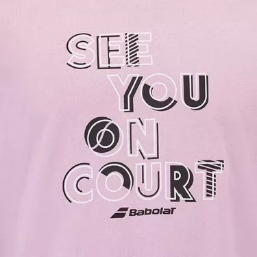 T-Shirt Babolat Exercise Message Rose