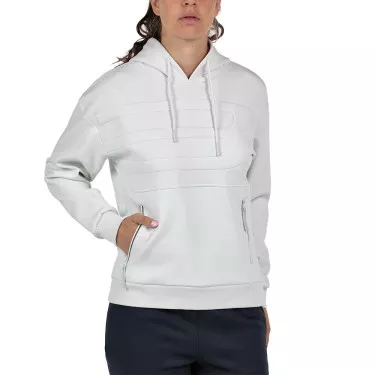 Sweat à capuche Bullpadel Femme Eolia Blanc