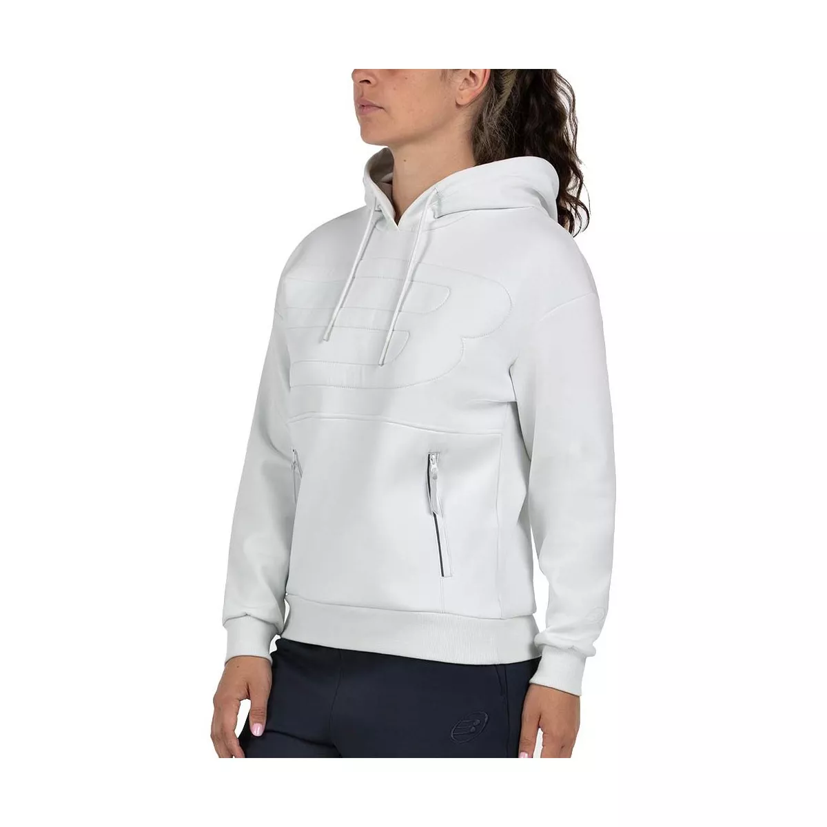 Sweat à capuche Bullpadel Femme Eolia Blanc