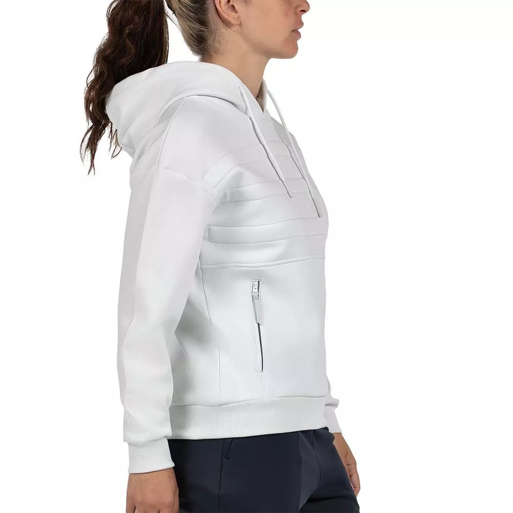 Sweat à capuche Bullpadel Femme Eolia Blanc