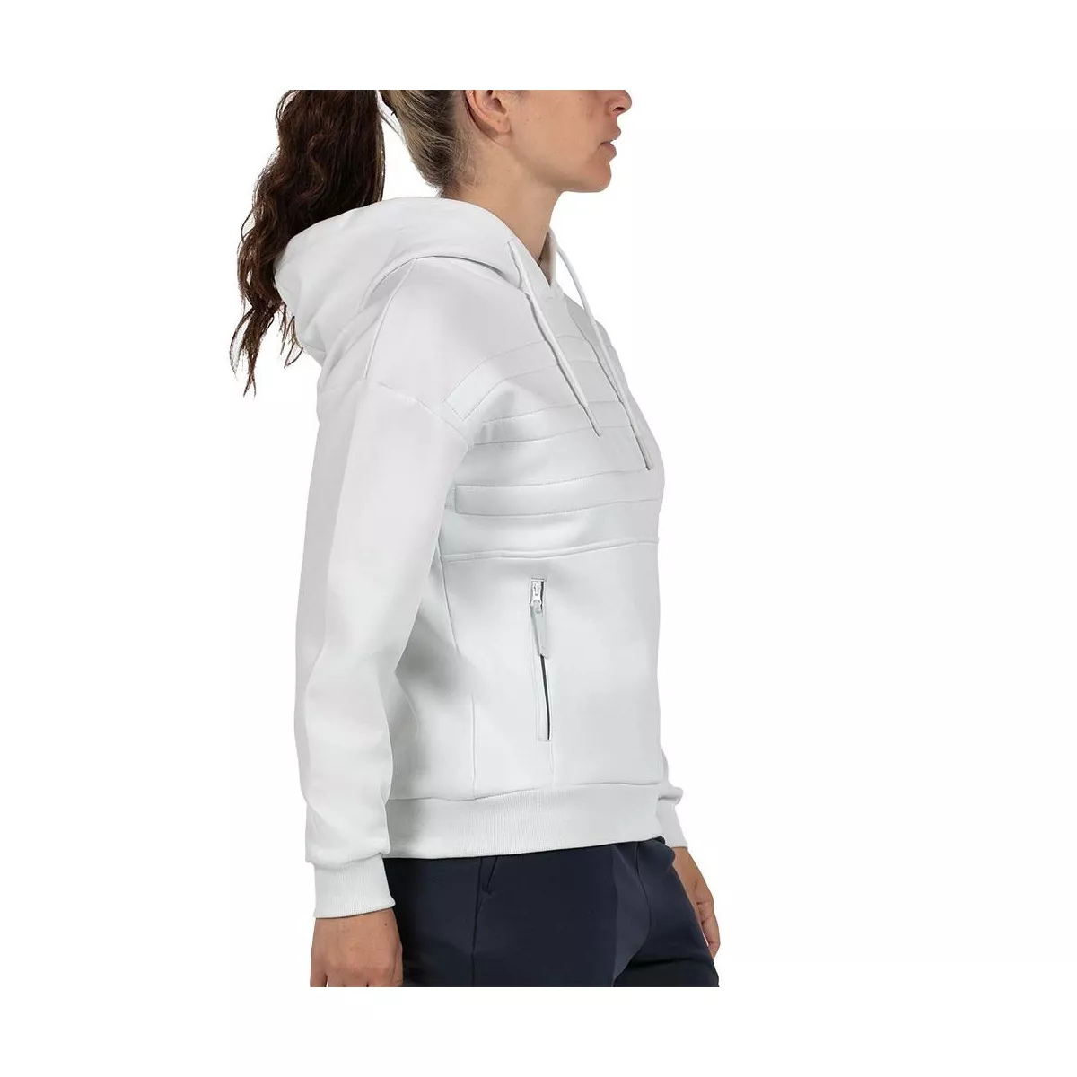 Sweat à capuche Bullpadel Femme Eolia Blanc
