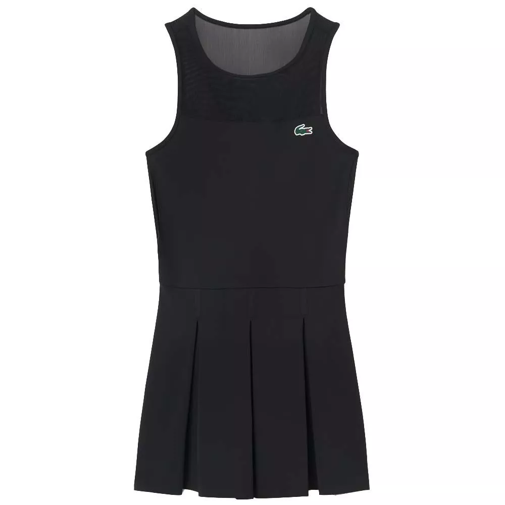 Robe Lacoste Plissée Stretch Noir