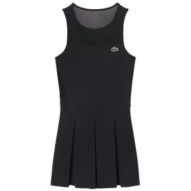 Robe Lacoste Plissée Stretch Noir