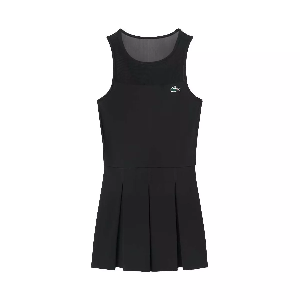 Robe Lacoste Plissée Stretch Noir
