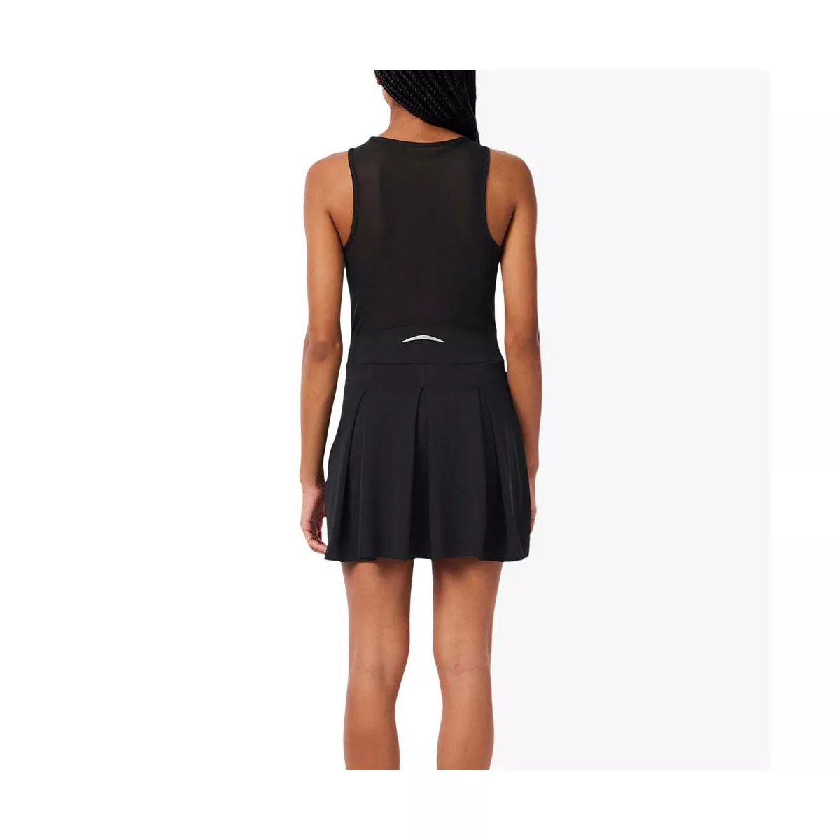Robe Lacoste Plissée Stretch Noir