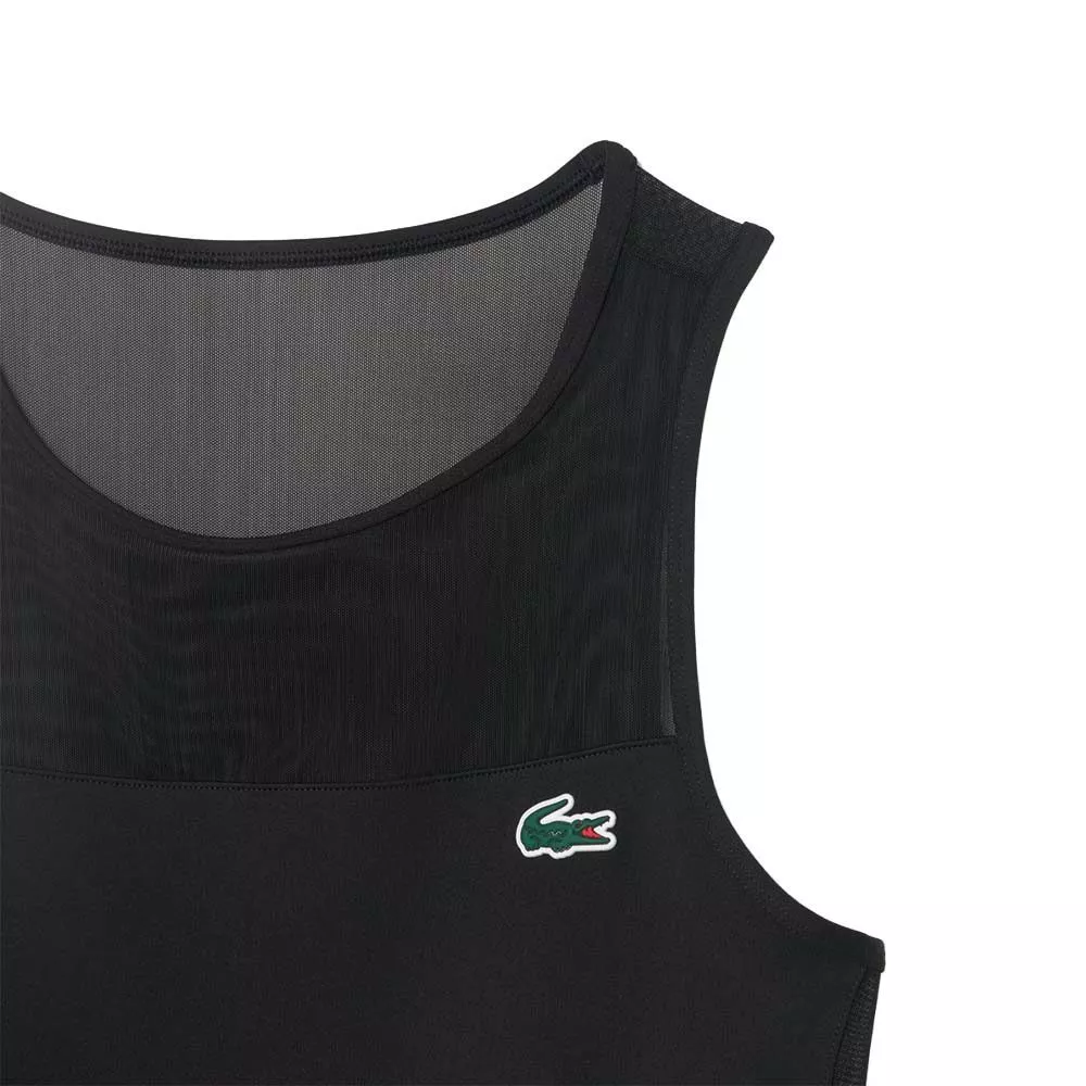 Robe Lacoste Plissée Stretch Noir