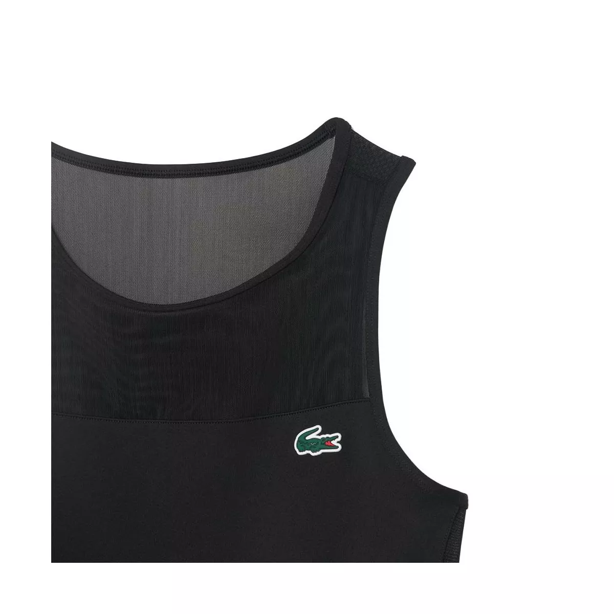 Robe Lacoste Plissée Stretch Noir