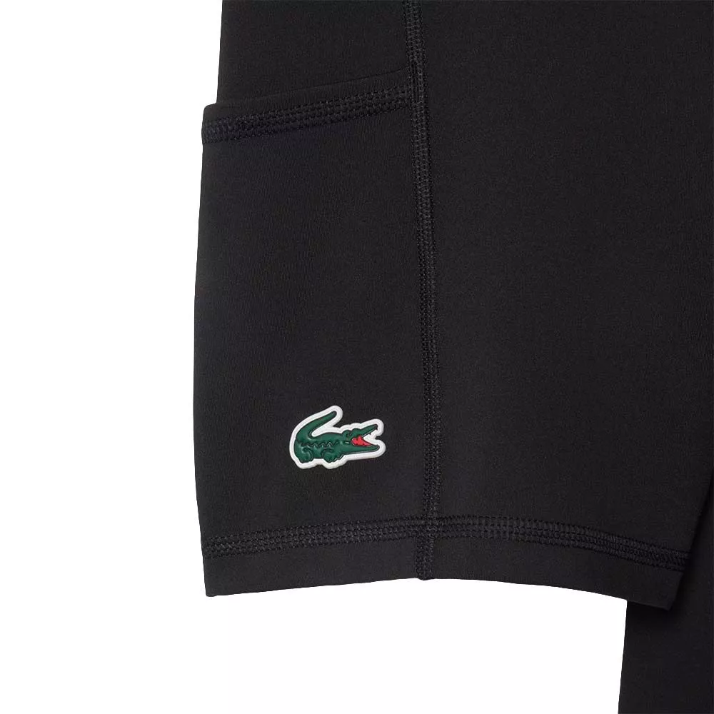 Robe Lacoste Plissée Stretch Noir
