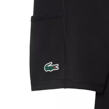 Robe Lacoste Plissée Stretch Noir