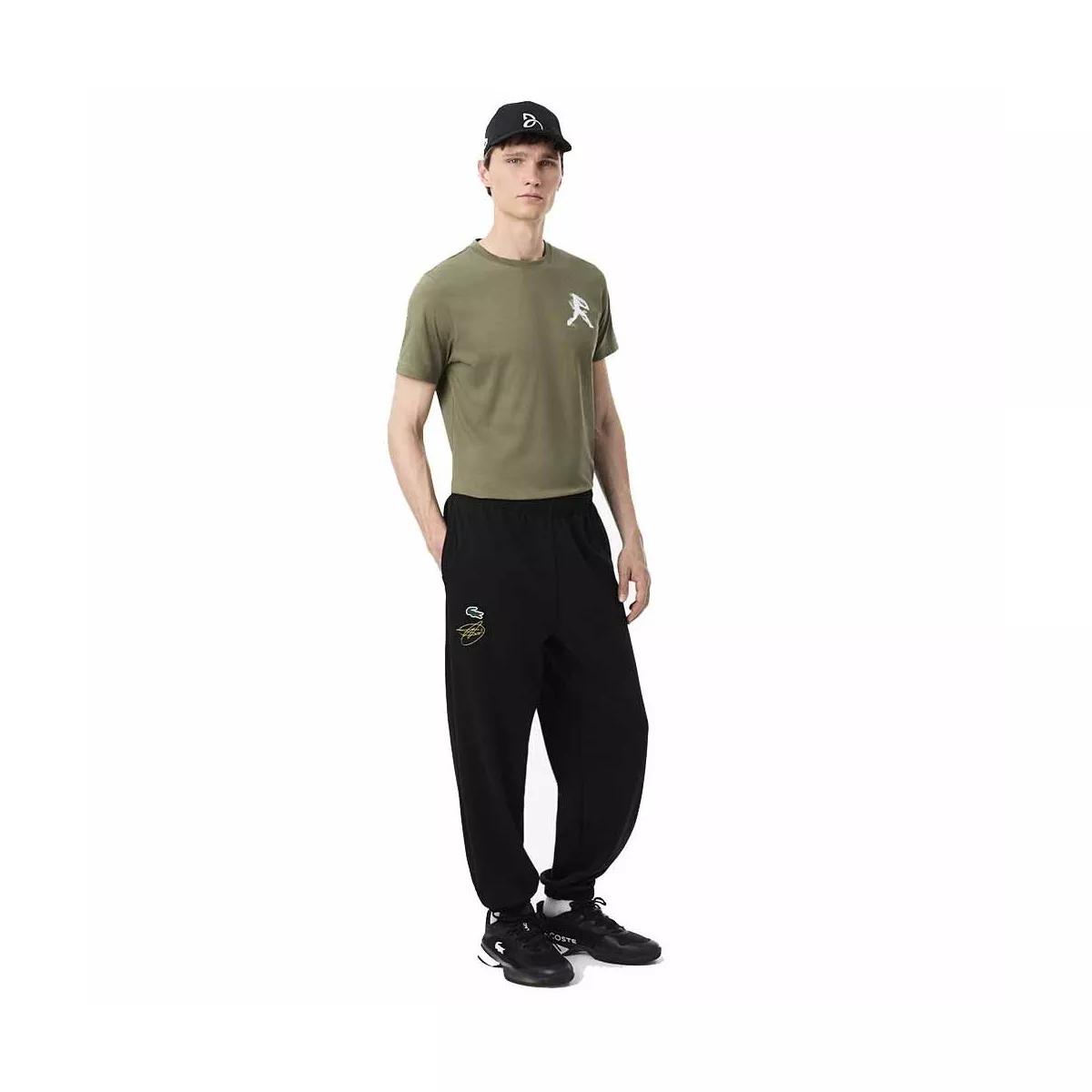 Pack T-Shirt + Casquette Lacoste Tennis x Novak Djokovic Kaki