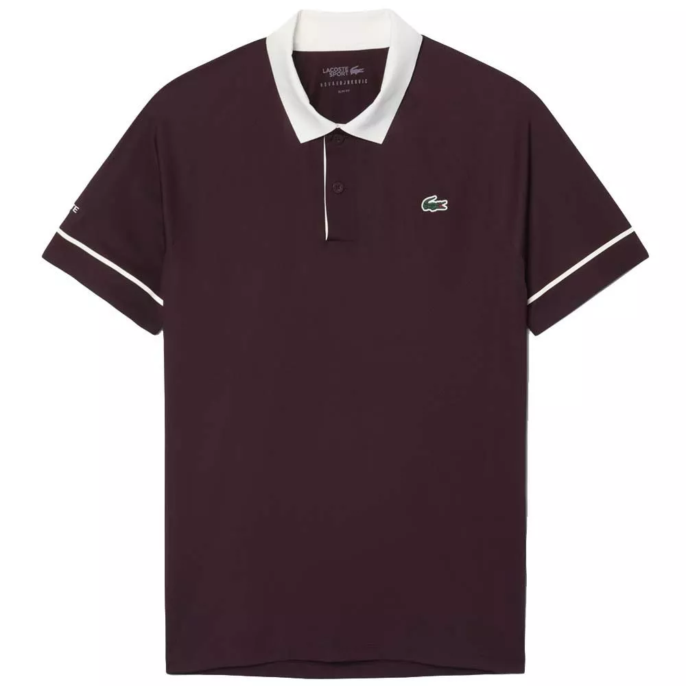 Polo Lacoste Tennis Novak Djokovic On Court Marron / Blanc