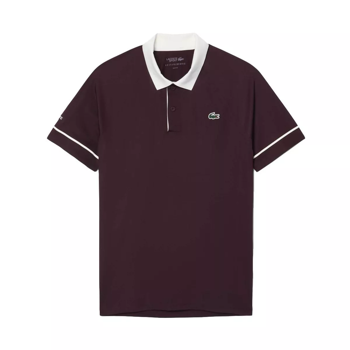Polo Lacoste Tennis Novak Djokovic On Court Marron / Blanc